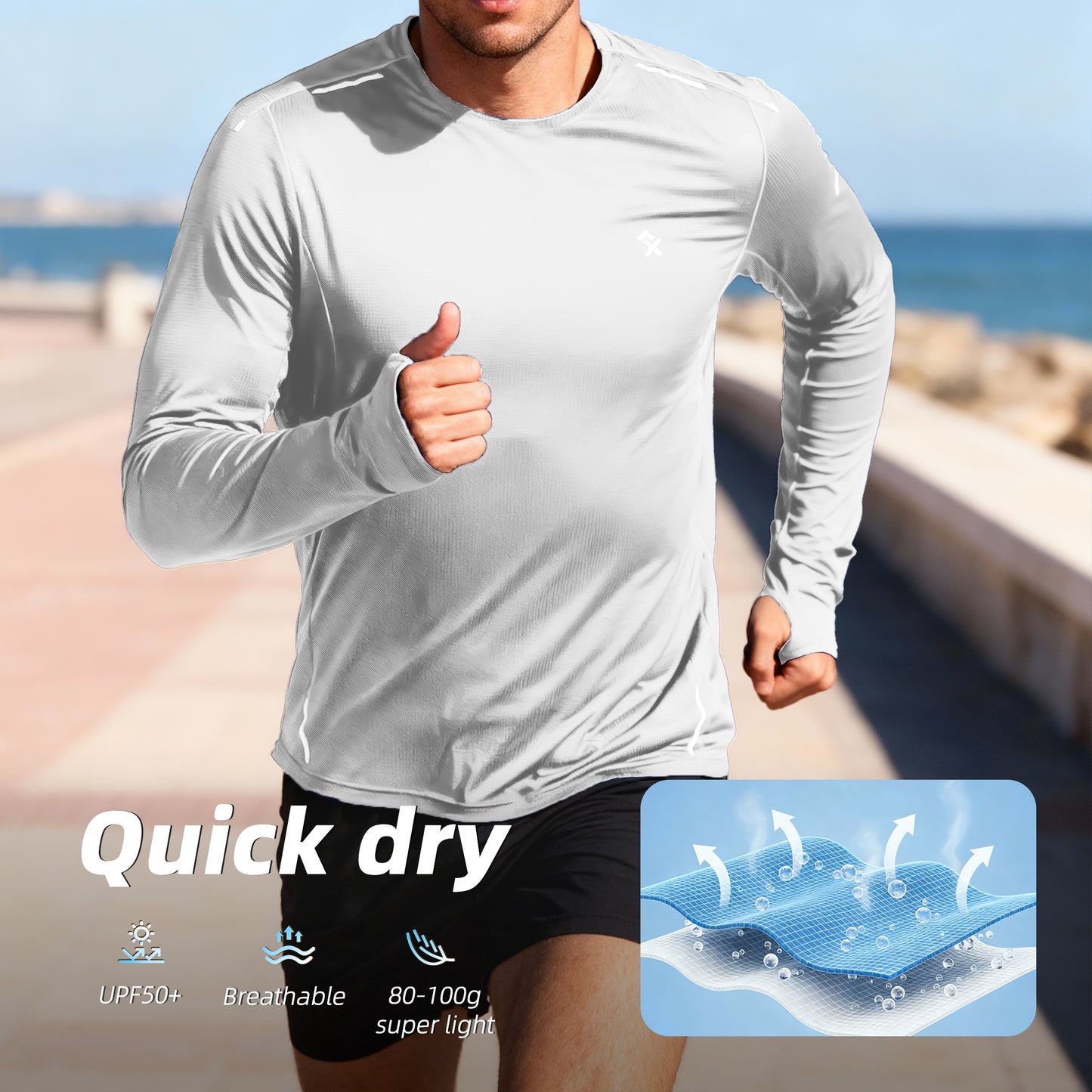 M's NOCTIS FLOW LONG SLEEVES-white