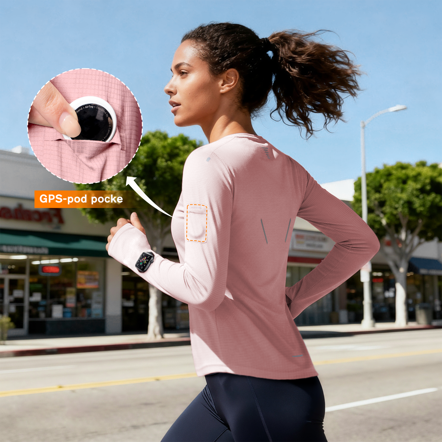 W's NOCTIS FLOW LONG SLEEVES-pink