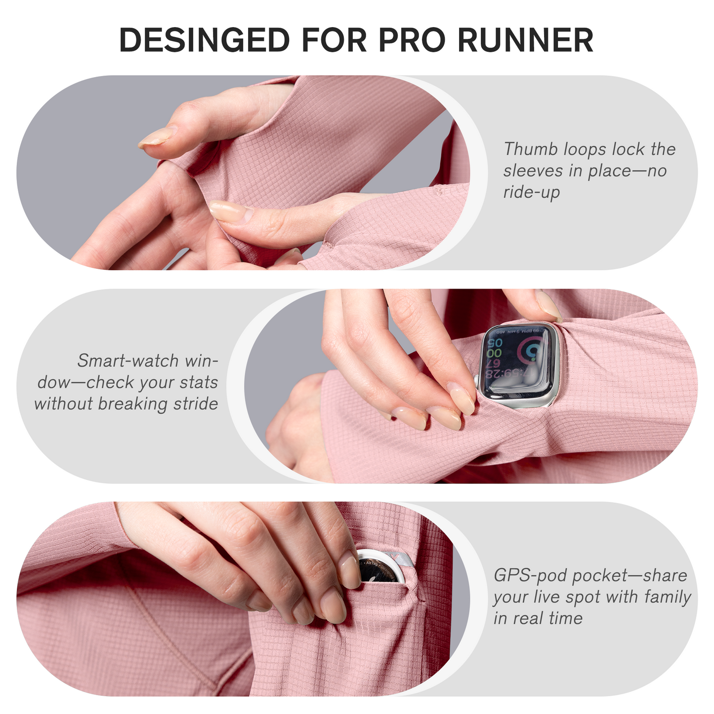 W's NOCTIS FLOW LONG SLEEVES-pink